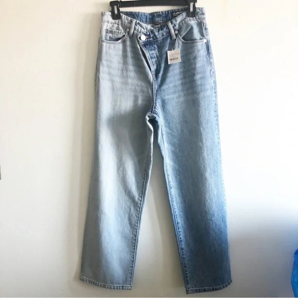 Blank NYC Overlap Baxter Ribcage Straight Jeans Two Tone - Picture 6 of 13